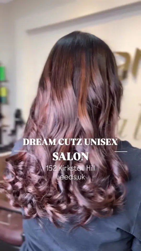 A full head of highlights finished with Olaplex
