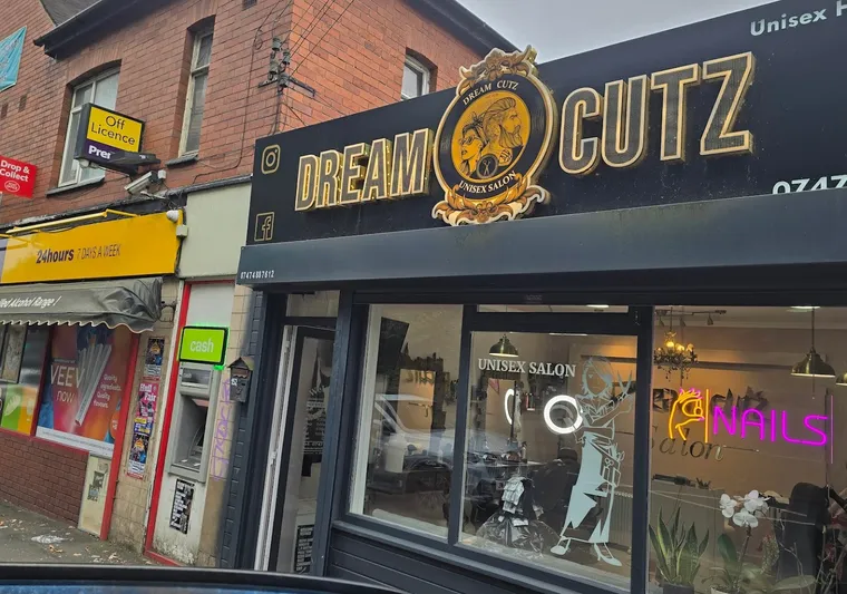 The Dream Cutz Unisex Salon shopfront on Kirkstall Hill, Leeds